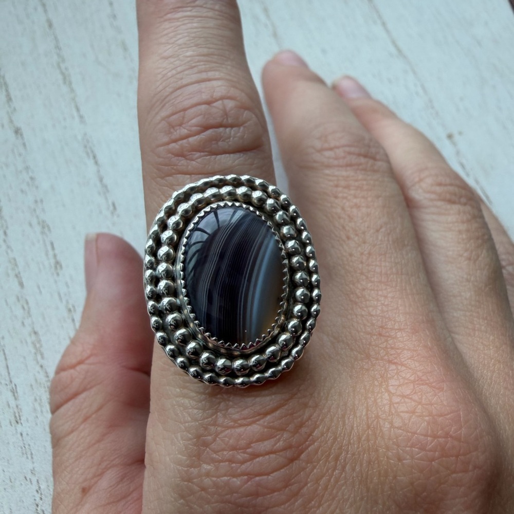 Botswana Agate Ring - image 2